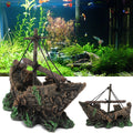 Mini Fishing Boat Aquarium Ornament