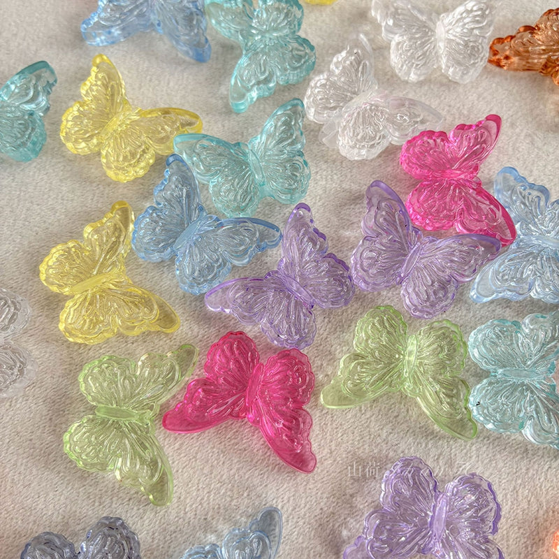 Acrylic Butterfly Wing Beads