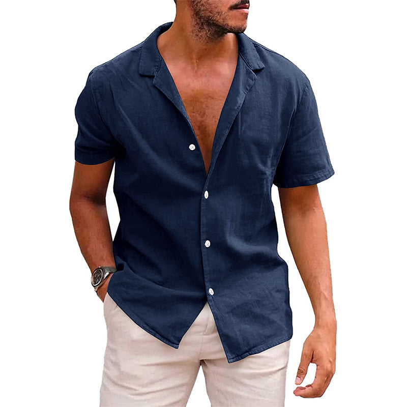 Men's Linen-Cotton Beach Shirt
