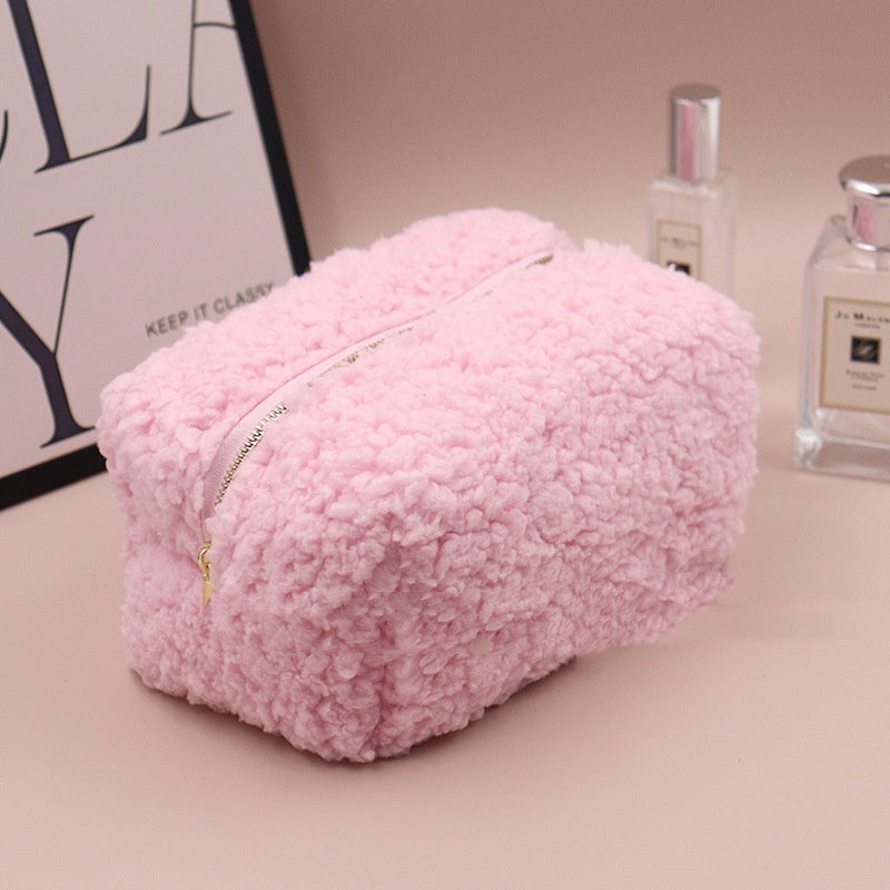 Teddy Plush Makeup Bag