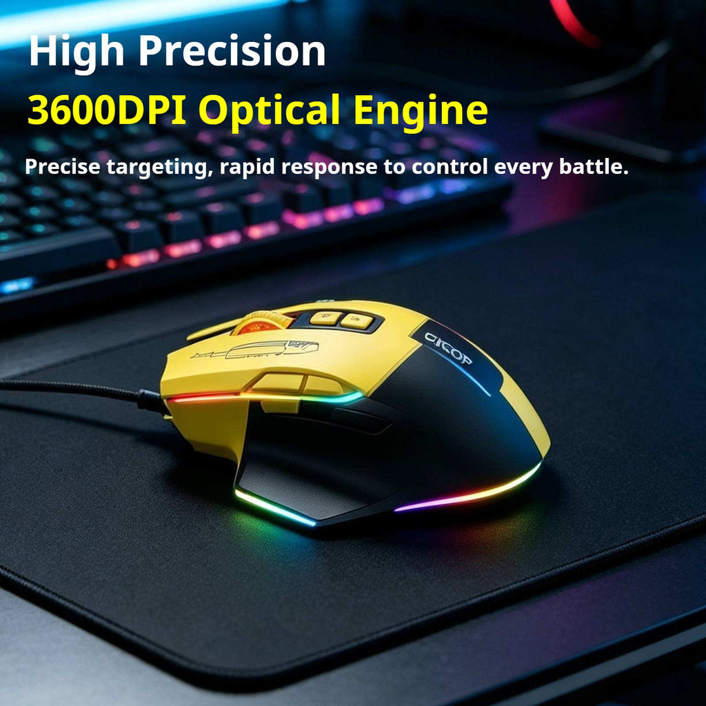 Ergonomic Wired Optical Mouse