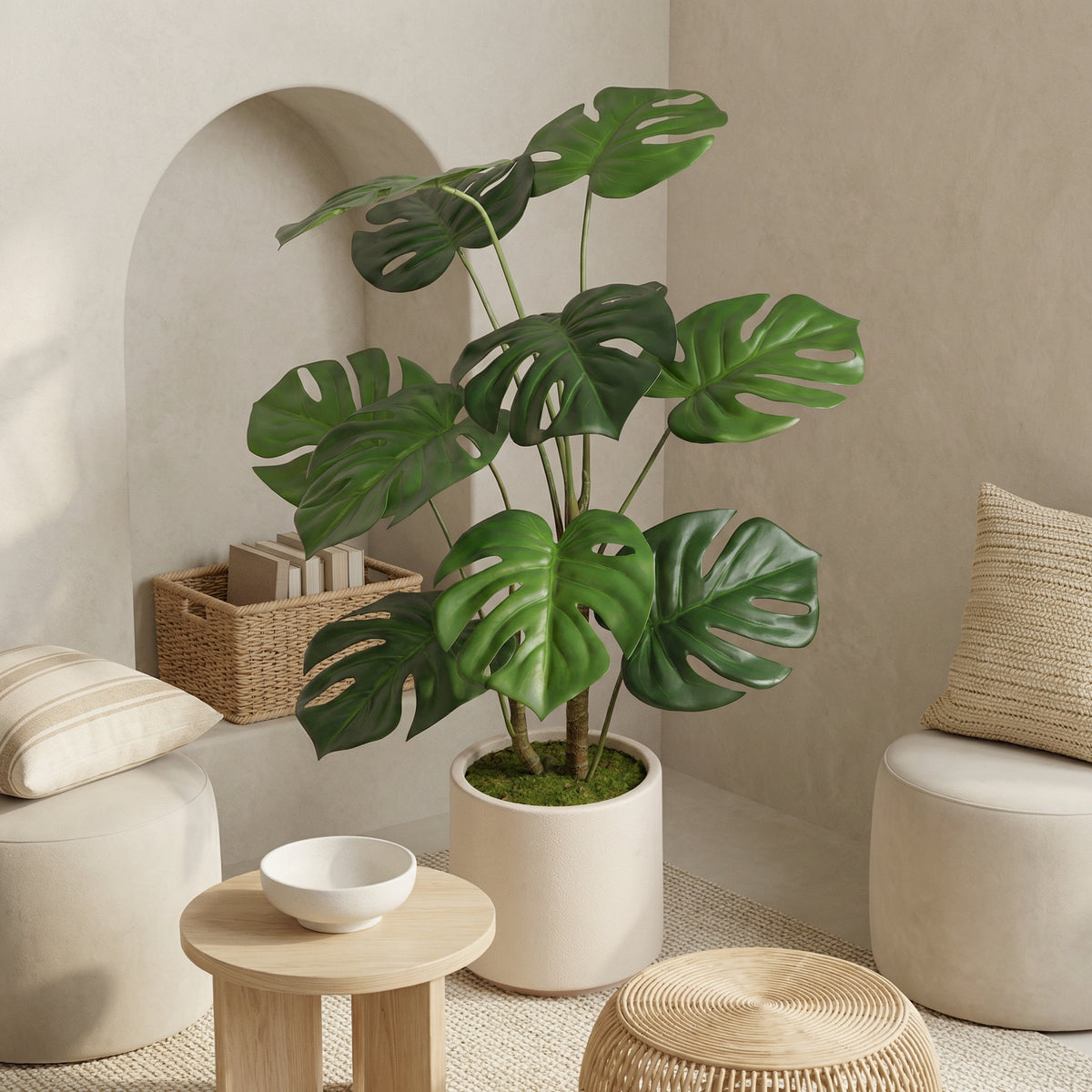 Artificial Monstera Plants (2 pcs)
