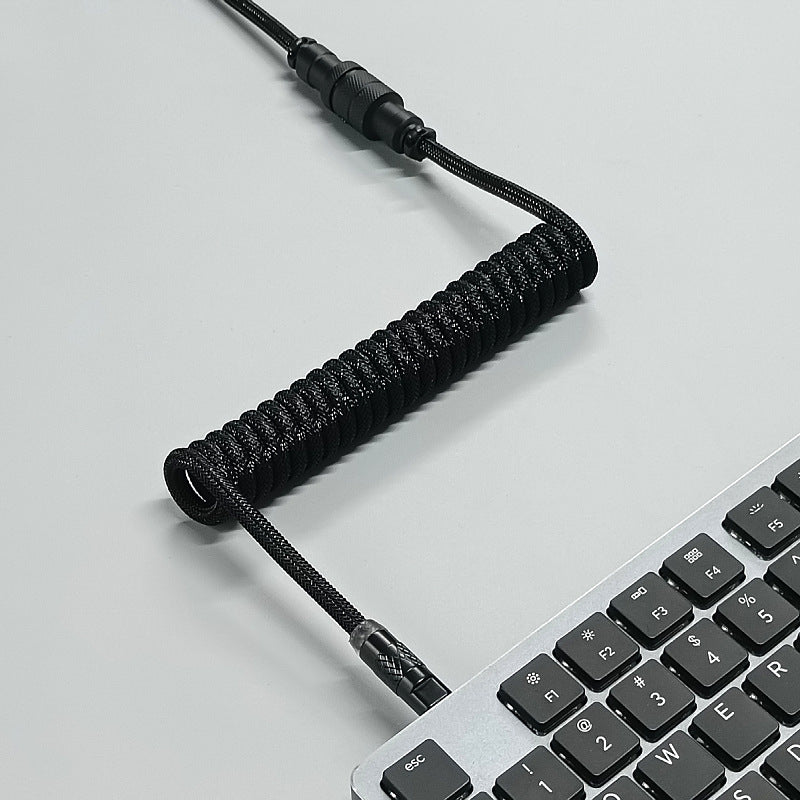 Coiled Aviator Keyboard Cable