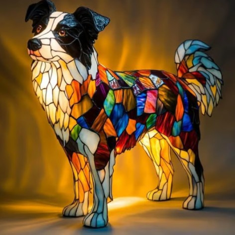 Color-Changing Dog Figure Lamp