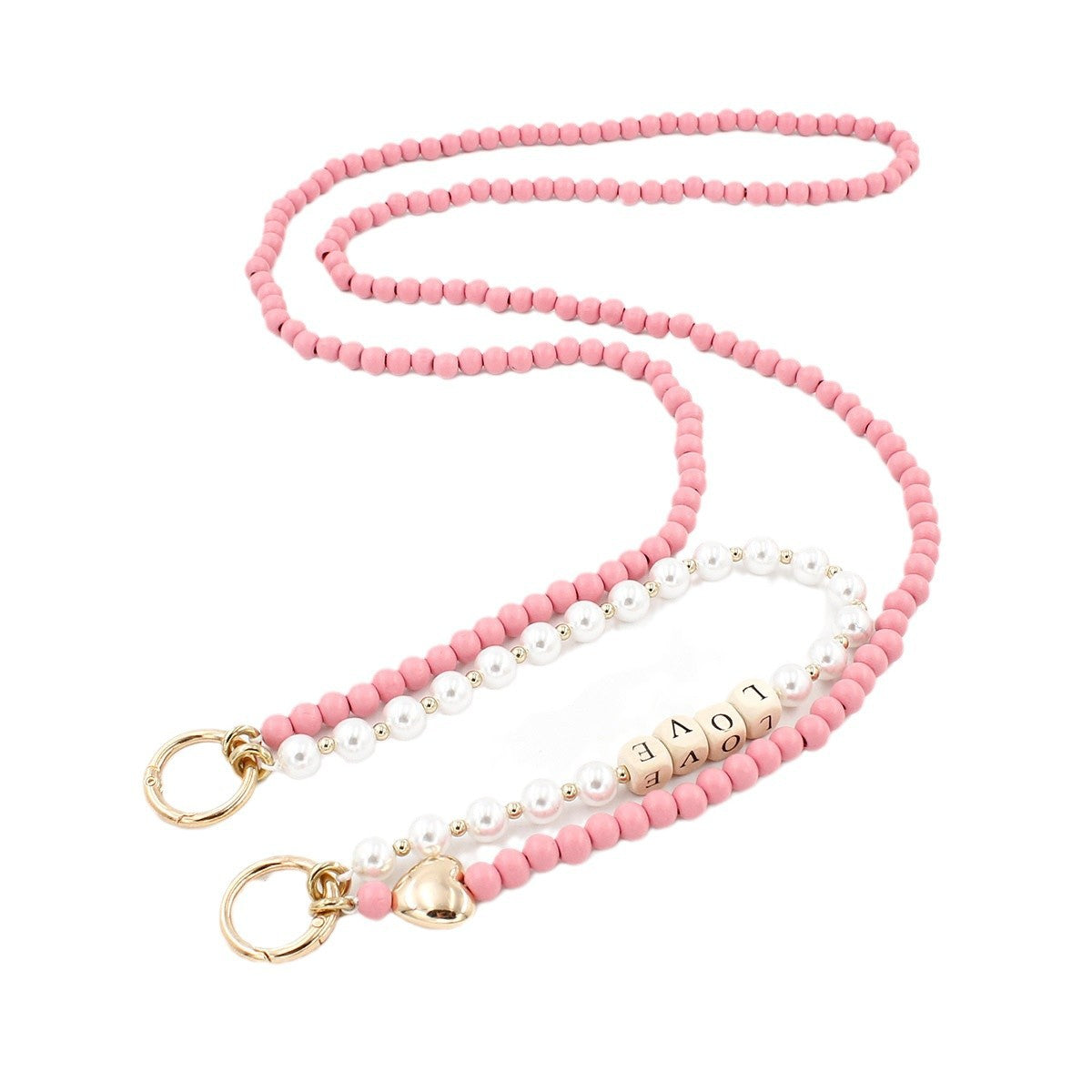 Wooden Bead Bag Charm Chain