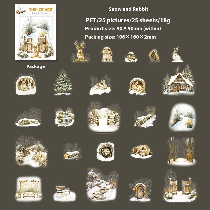 Winter Animal Journal Stickers