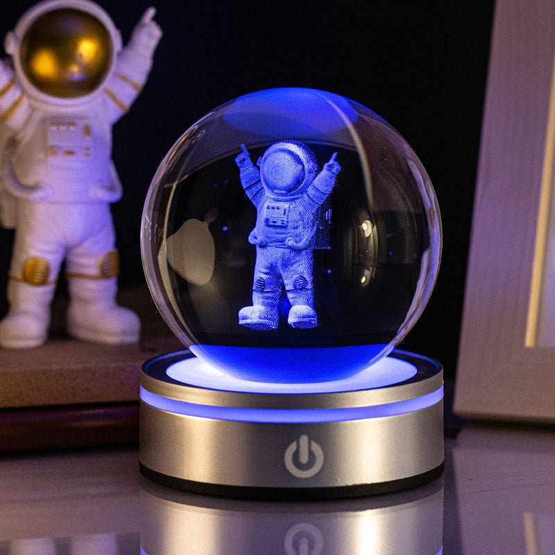 3D Engraved Crystal Ball Night Light