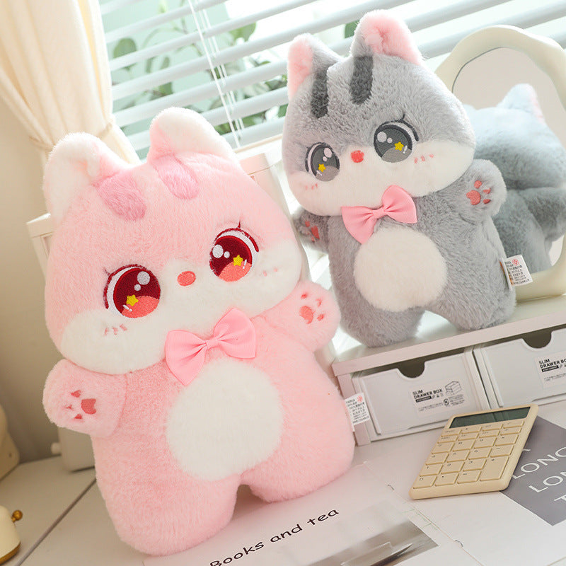 Colorful Cat Plush Pillow