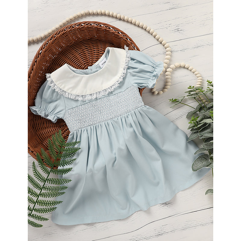 Toddler Smocked Puff-Sleeve Dress