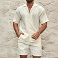 Men's Button Shirt & Shorts Set