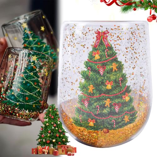 Christmas Tree Glitter Cup