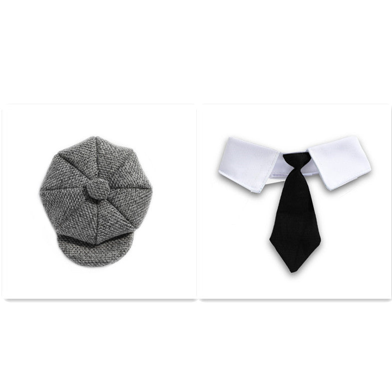 Cat Gentleman Beret & Tie Set