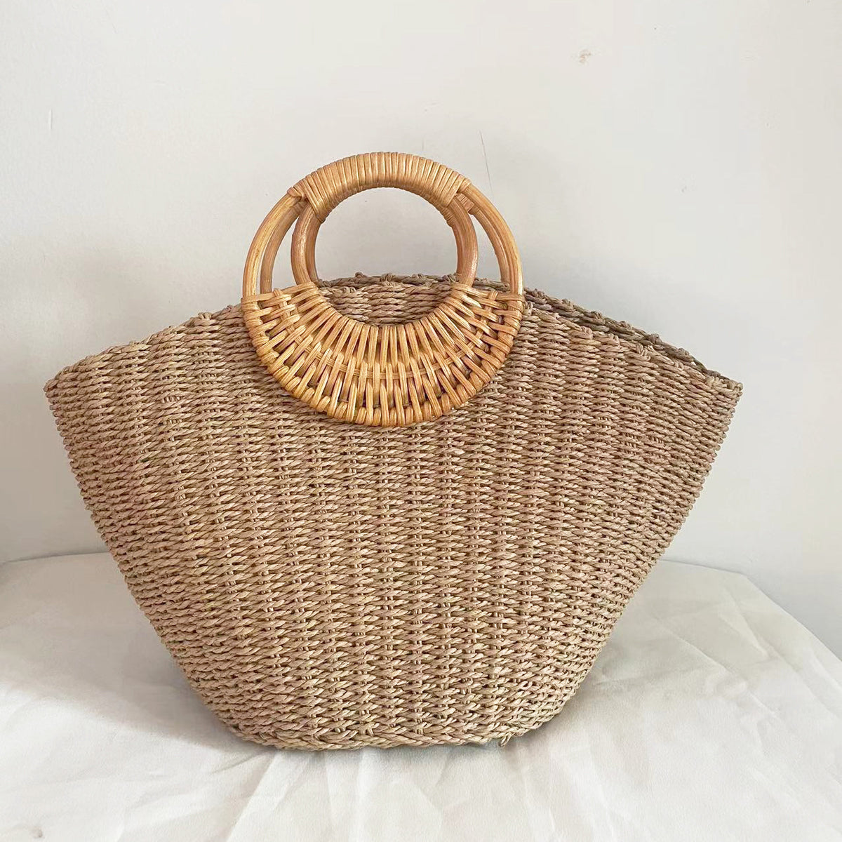 Woven Straw Beach Bag