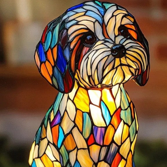 Color-Changing Dog Figure Lamp