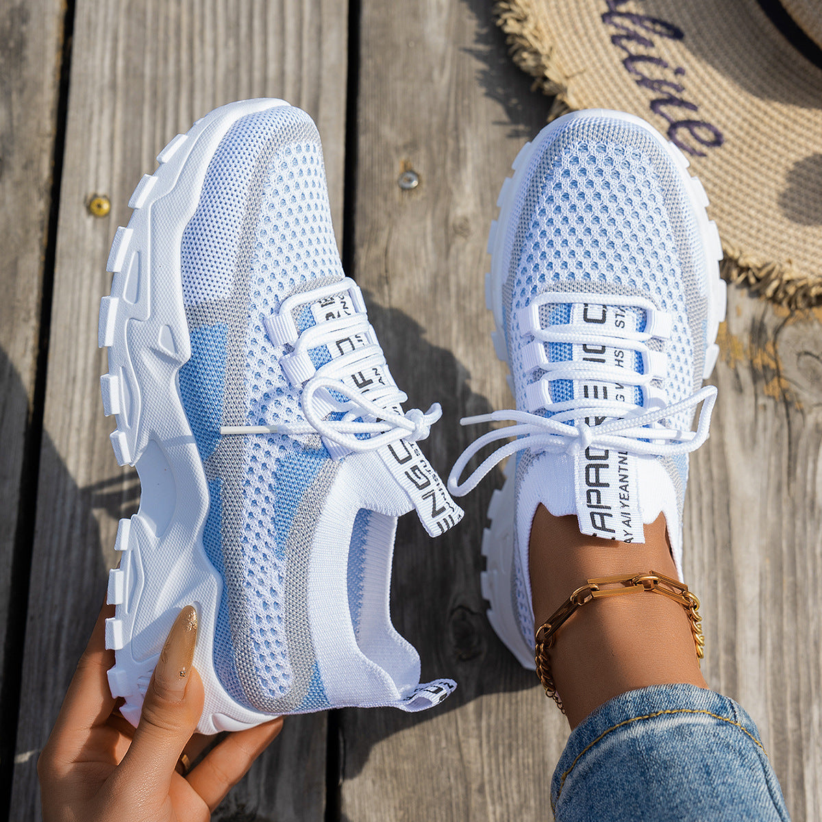 Breathable Knit Walking Sneakers