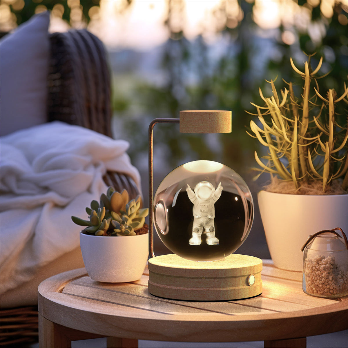 3D Crystal Ball Night Light