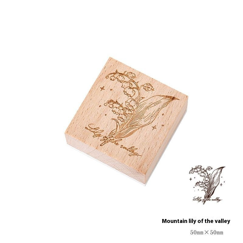 Vintage Flower Wooden Stamp