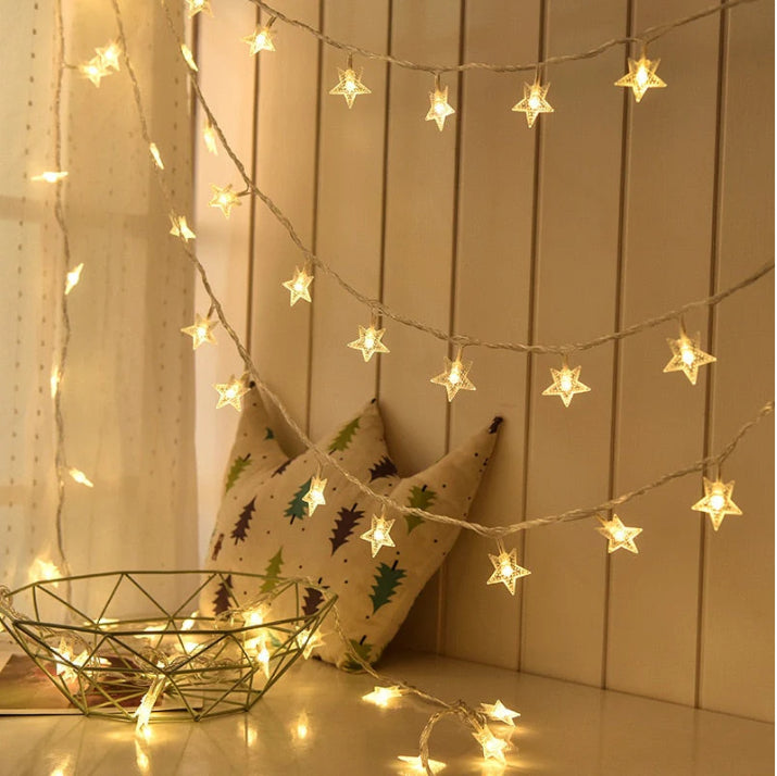 Warm Star String Lights