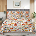 Autumn Pumpkin & Leaves Quilt Set