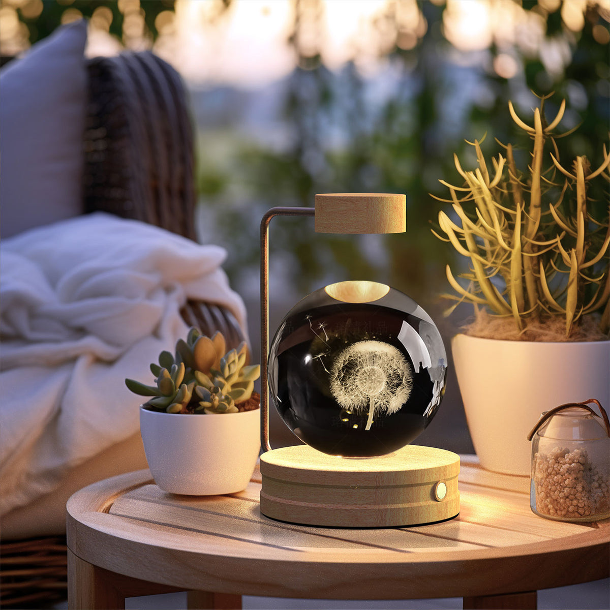 3D Crystal Ball Night Light