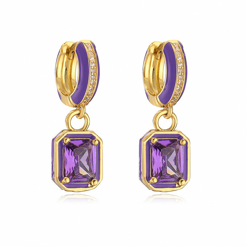 Candy Cube Crystal Earrings