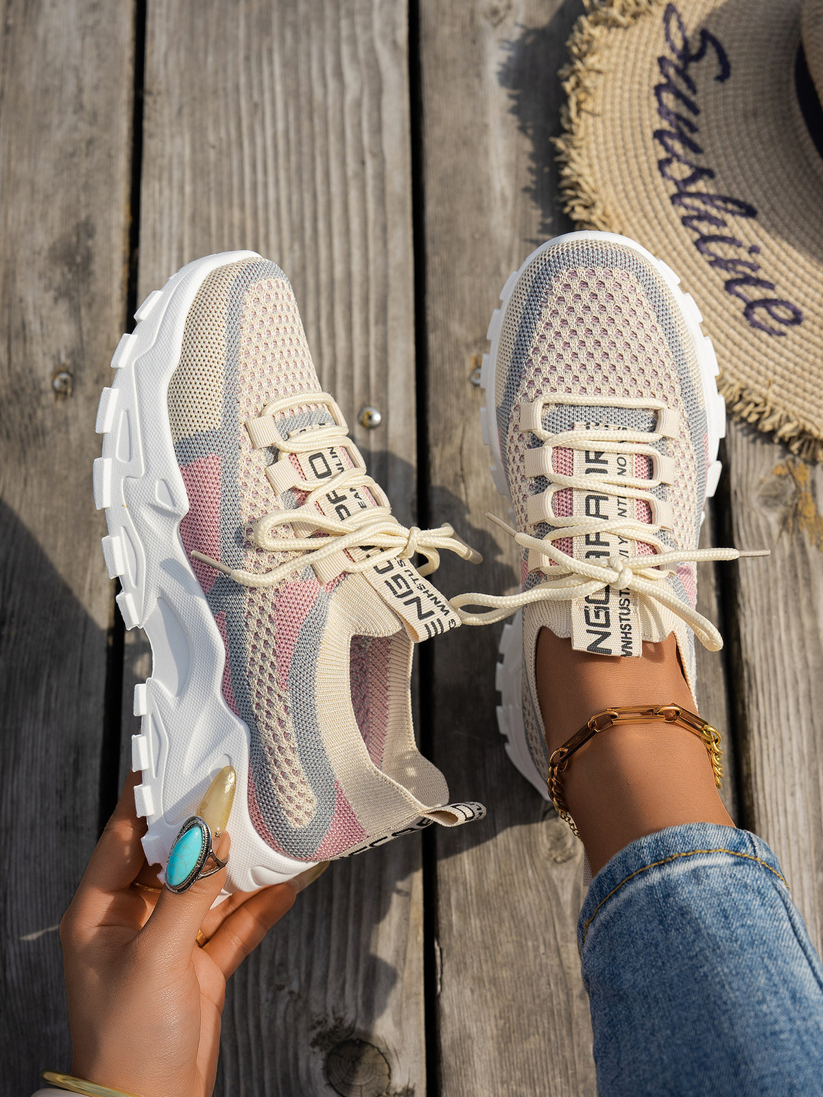 Breathable Knit Walking Sneakers