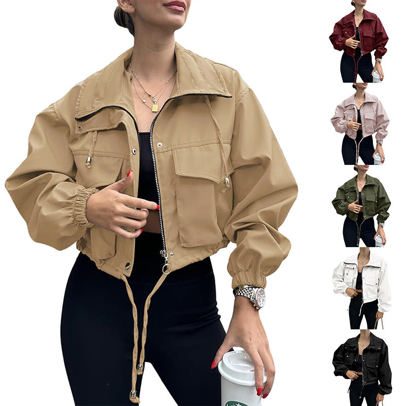 Short Zip Trench Jacket