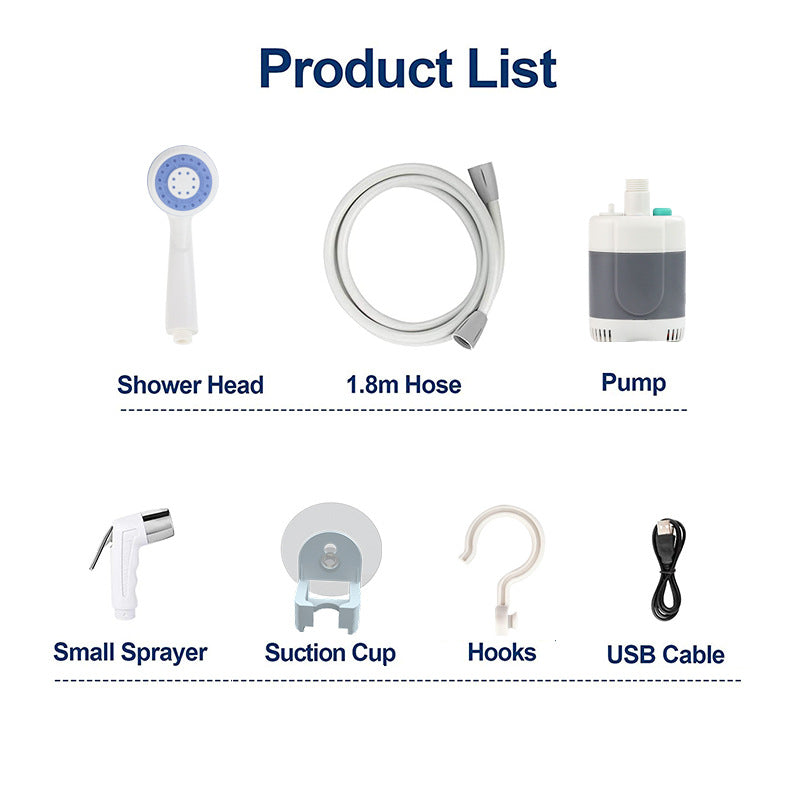 Rechargeable Portable Camping Shower