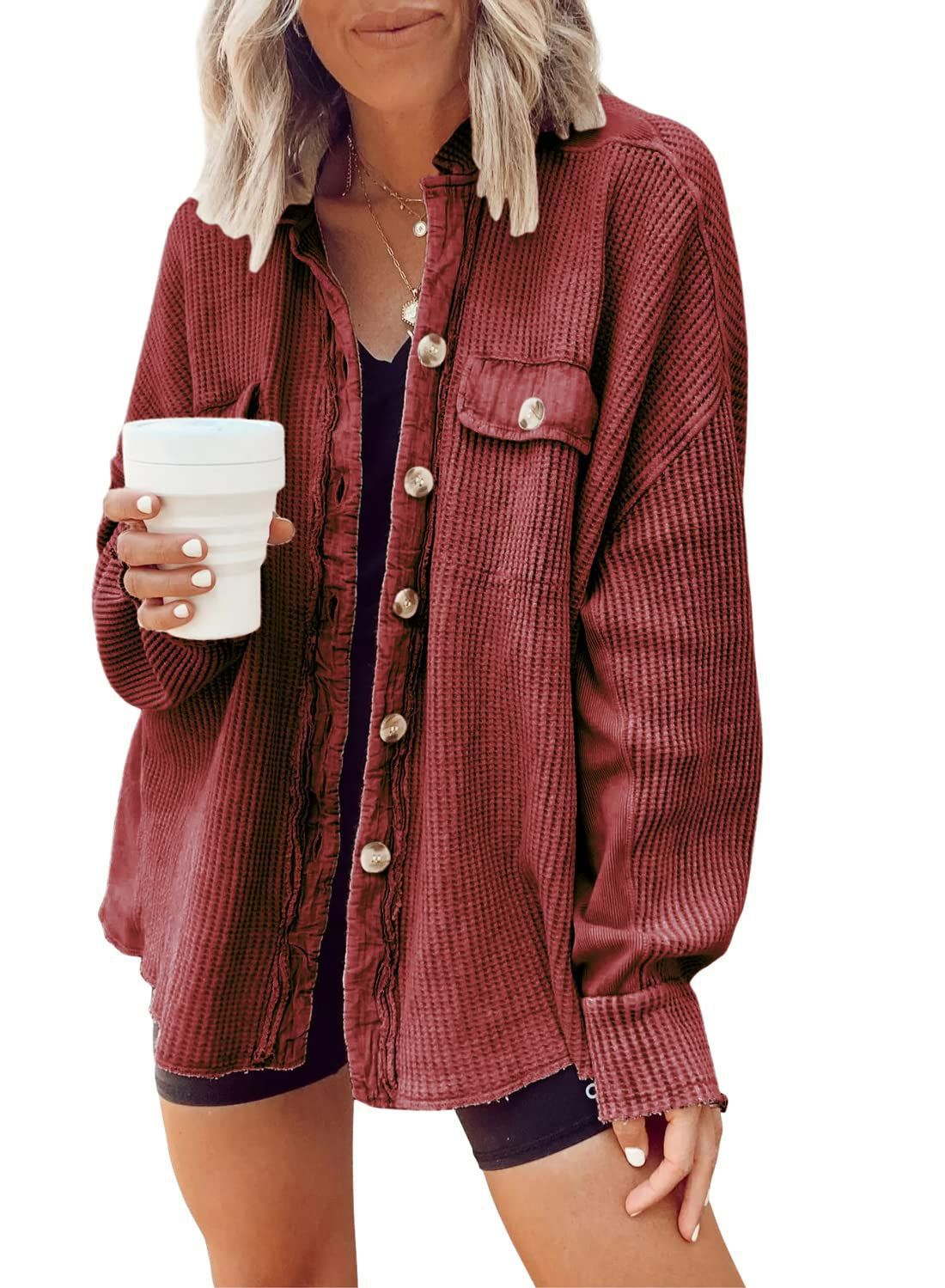 Women's Button-Up Shirt Jacket
