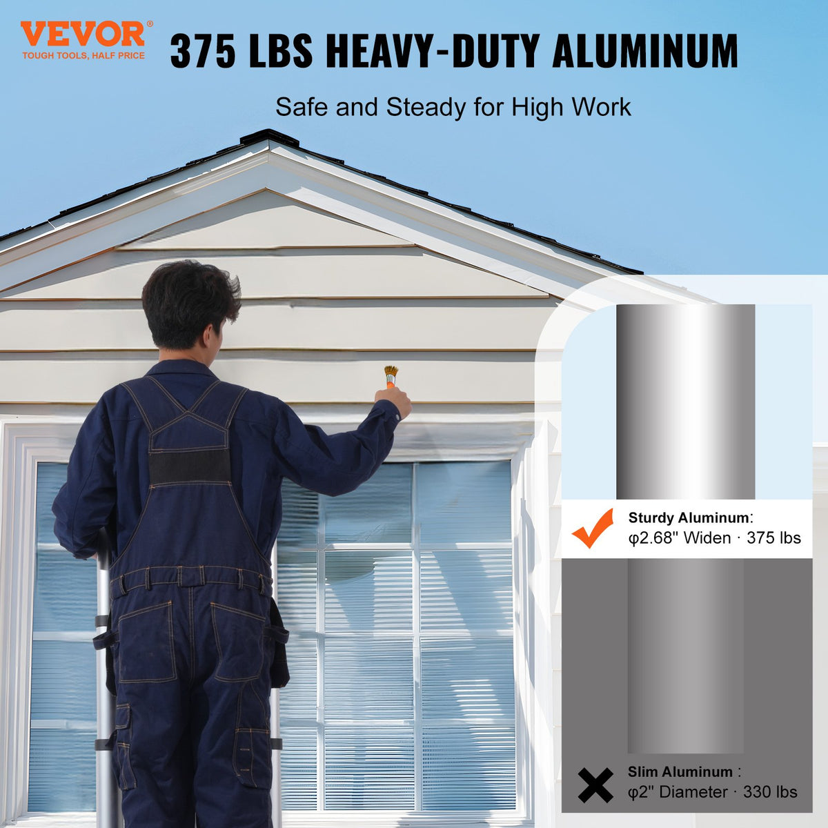 12.5 ft Telescoping A-Frame Ladder
