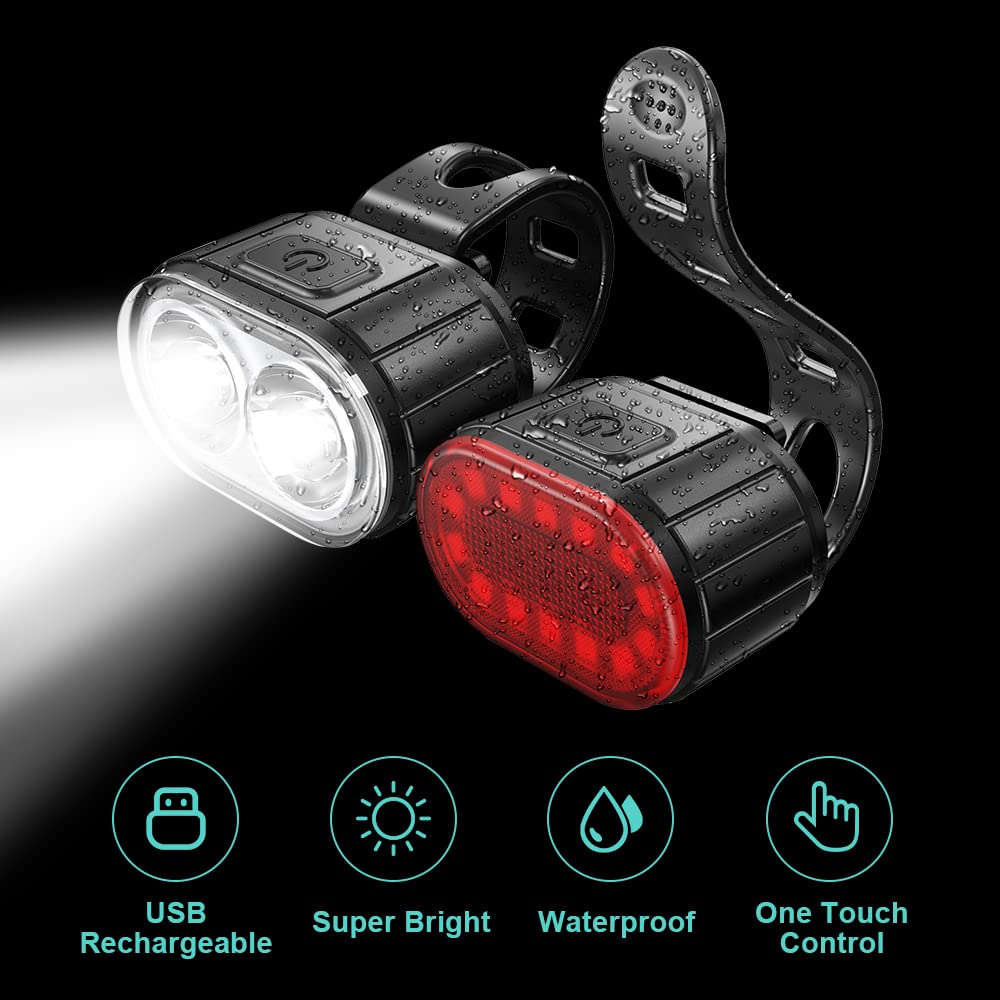 Rechargeable Bike Light Set
