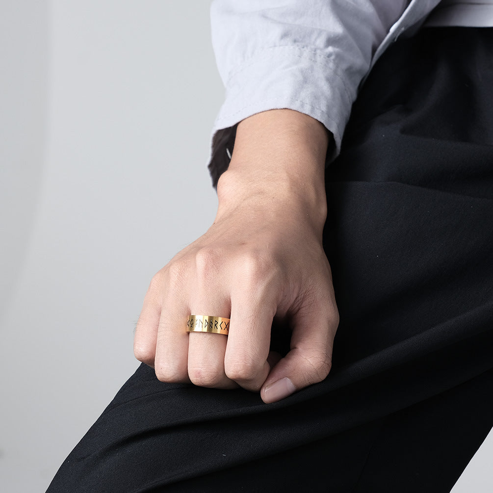 Brushed Titanium Band Ring