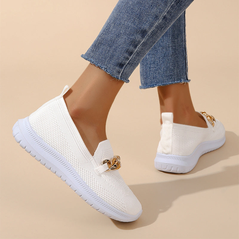 Women's Chain-Detail Knit Walking Shoes