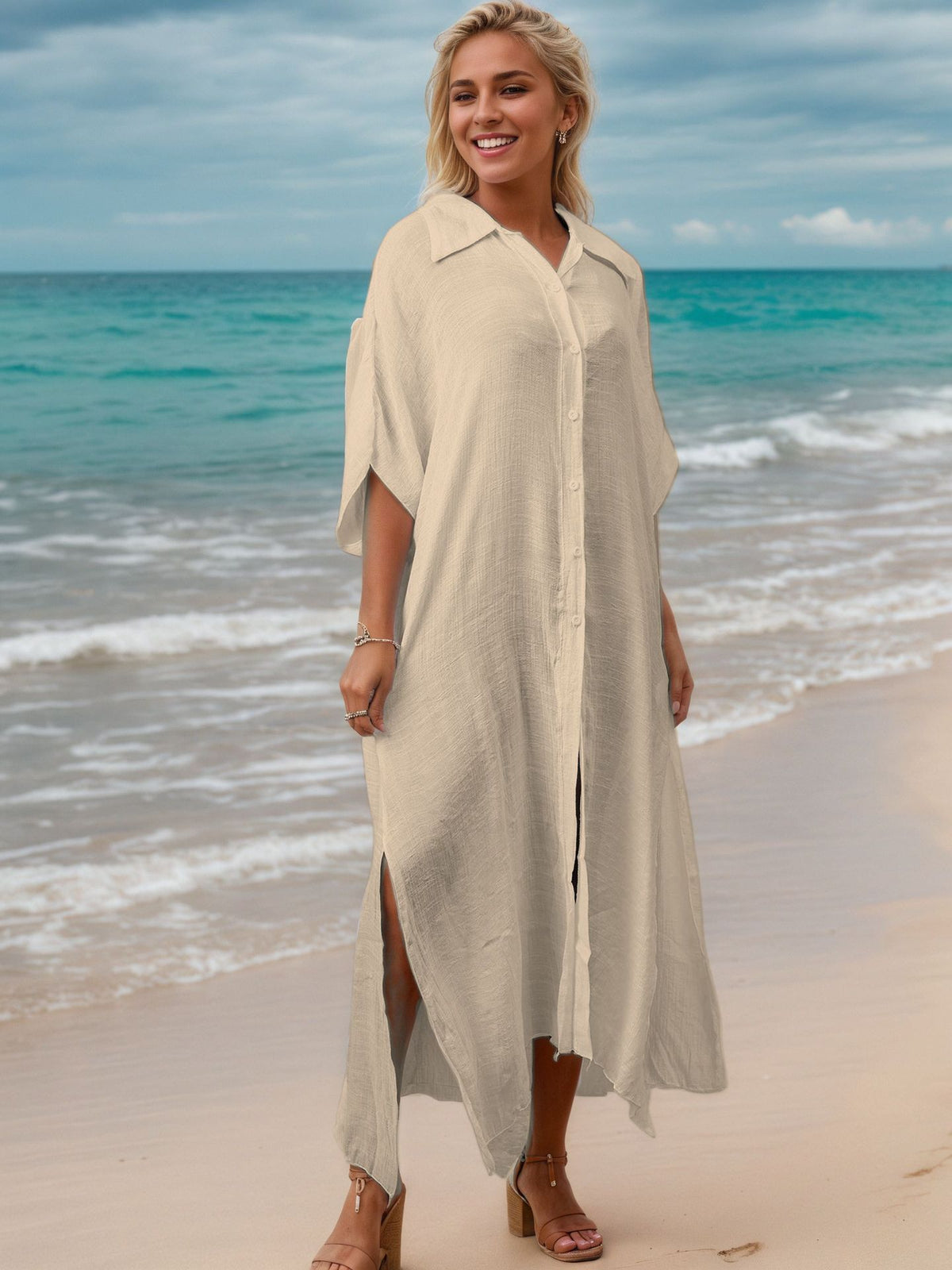 Women's Long Shirt Beach Cover-Up