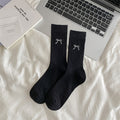 Bow Ruched Crew Socks