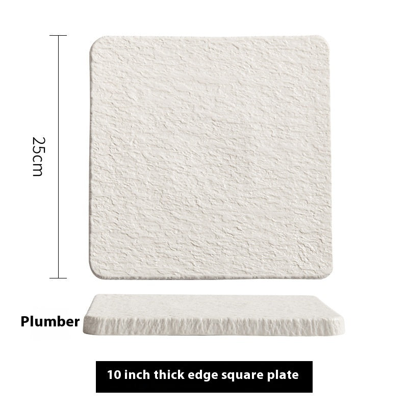 Mocha Rock Square Plate