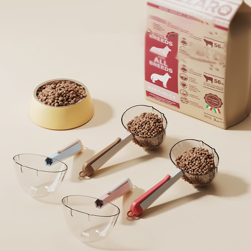 Pet Food Scoop with Bag Clip
