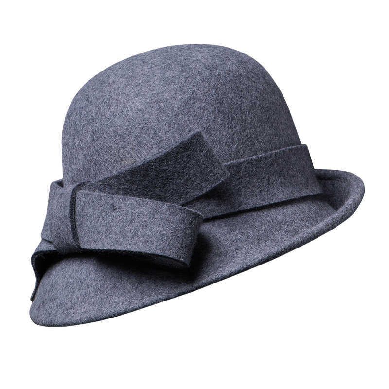French Retro Wool-Blend Bowler Hat