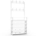 5-Tier Shoe Rack with Coat Hanger