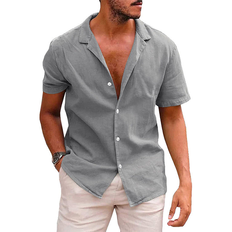 Men's Linen-Cotton Beach Shirt