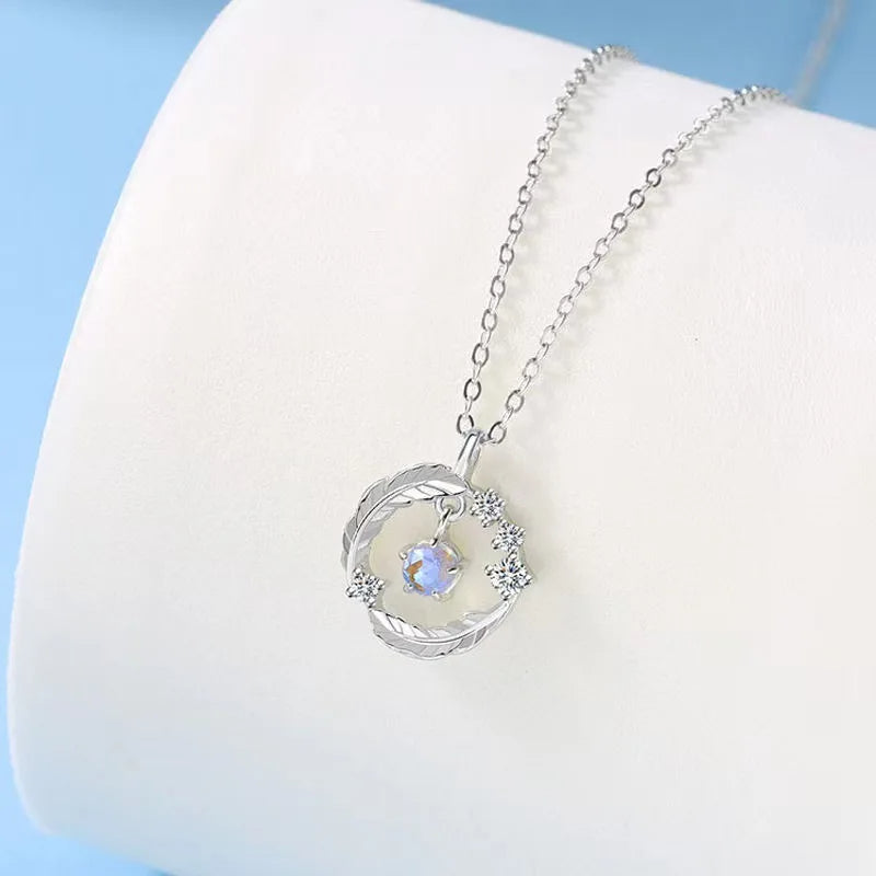 Silver-Tone Feather Pendant Necklace
