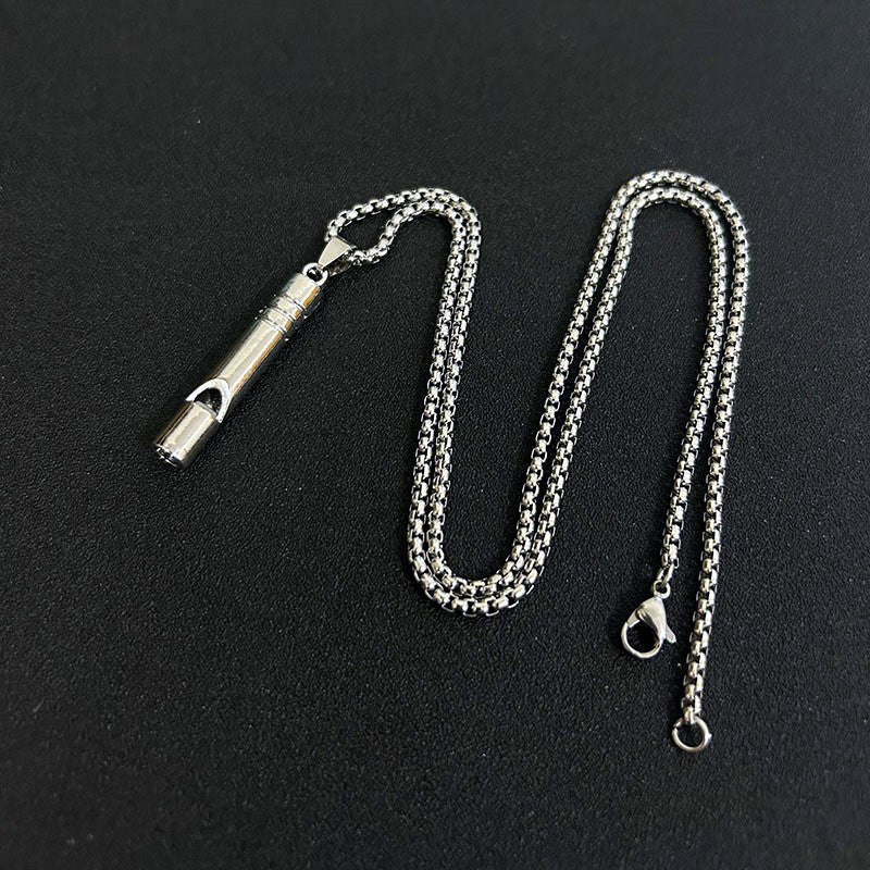 Steel Whistle Keychain