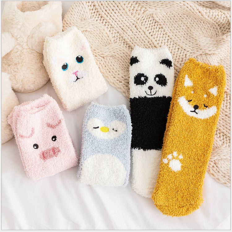 Cute Animal Fuzzy Socks