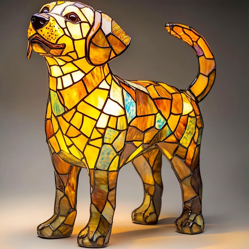 Color-Changing Dog Figure Lamp