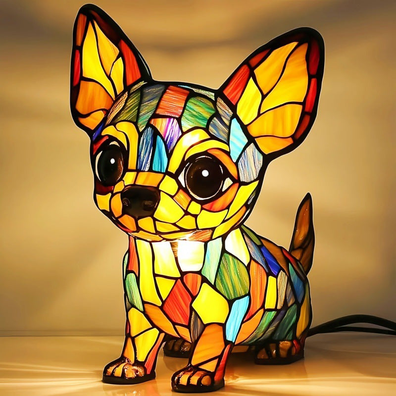 Color-Changing Dog Figure Lamp