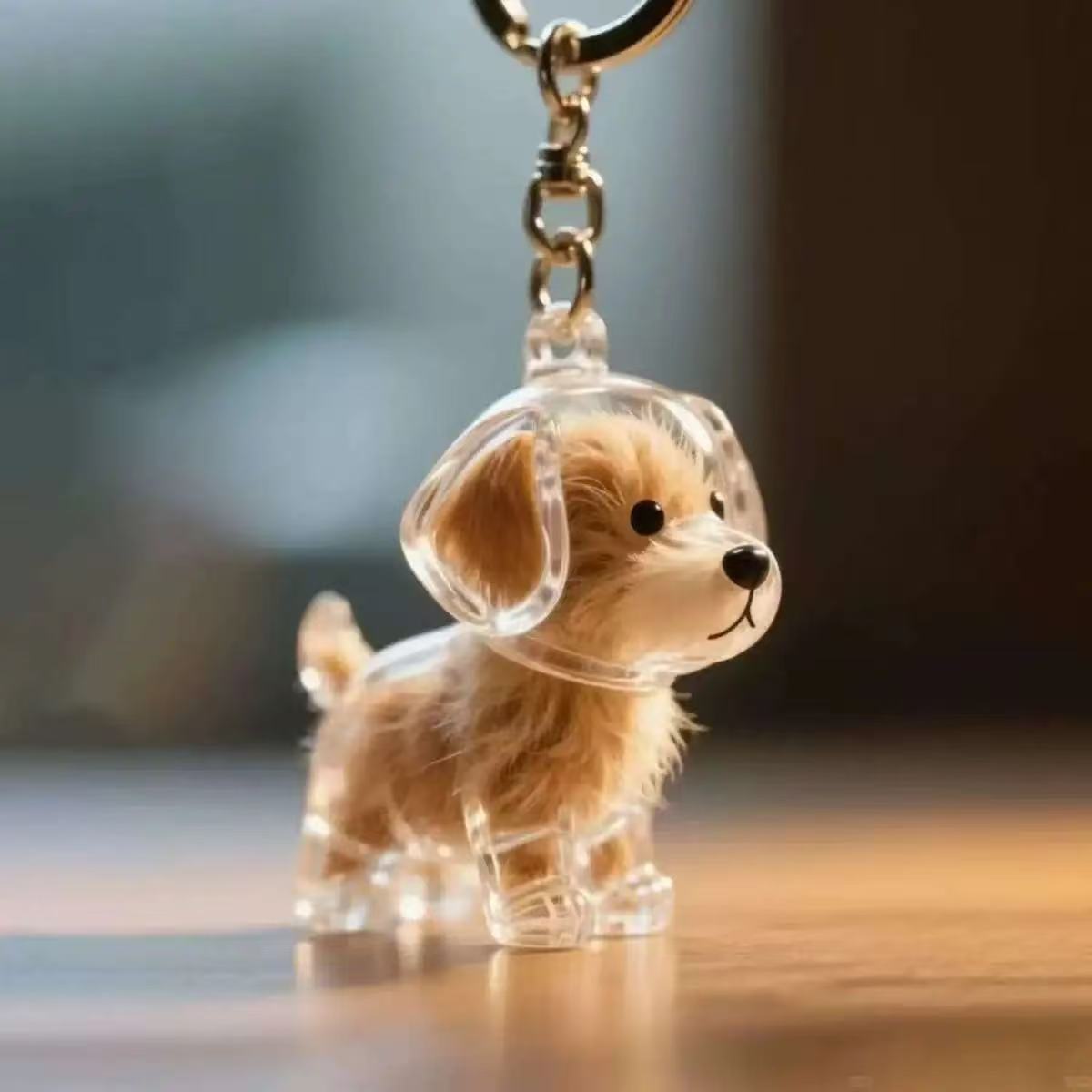 Dog Breed Fuzzy Keychain