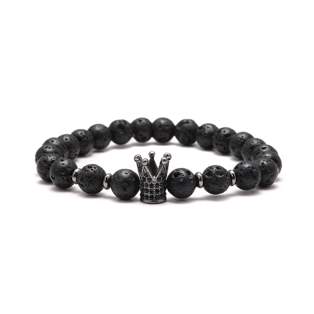 Carved Lion Head Bead Bracelet