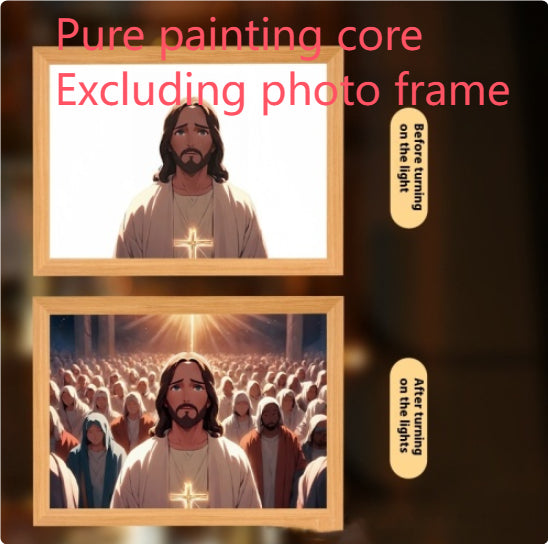 LED Light-Up Cross Art Frame