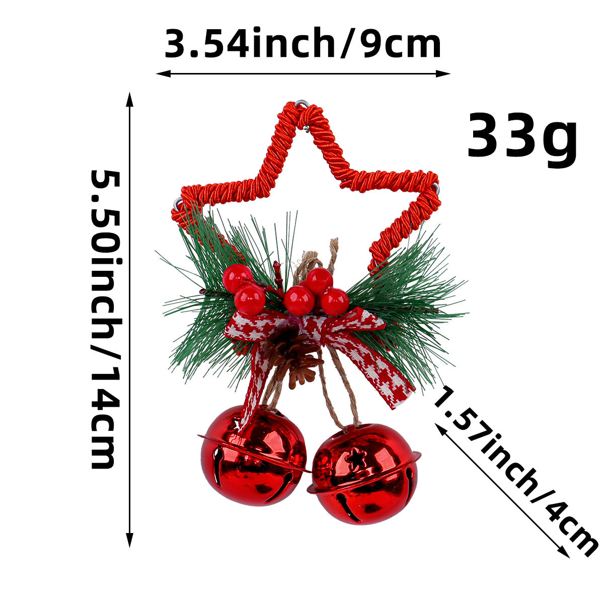 Christmas Star Bell Ornament