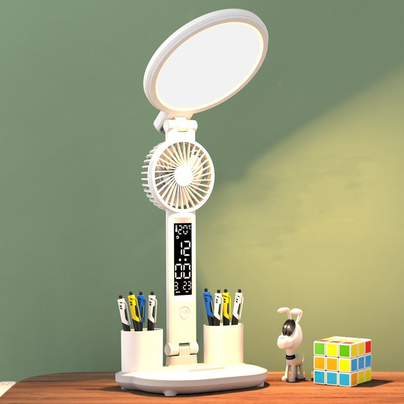 Rechargeable Desk Lamp with Clock
